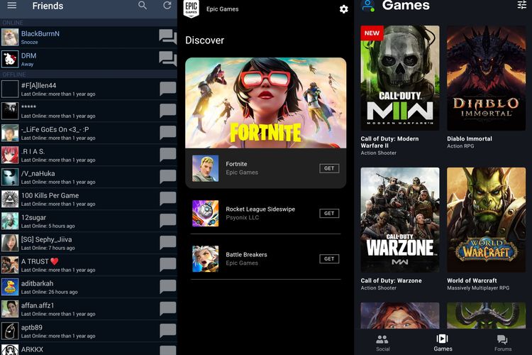 Steam, Epic Games, dan BattleNet yang masih bisa diakses.