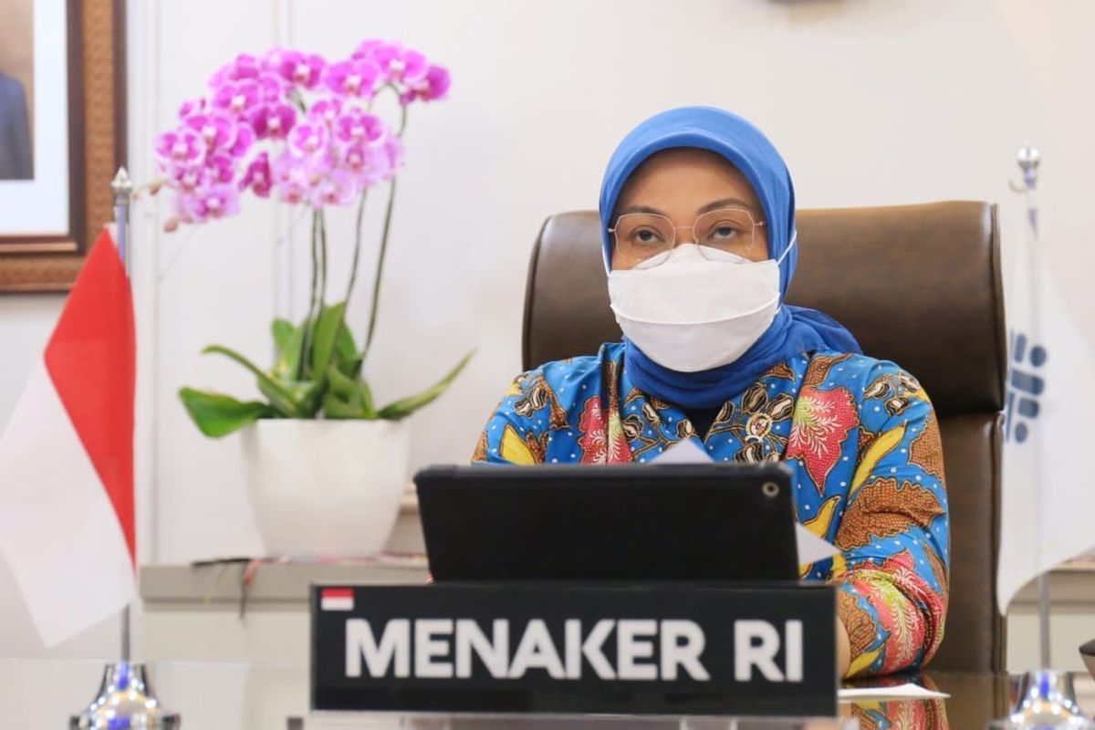  Menteri Ketenagakerjaan Ida Fauziyah dalam salah satu kesempatan.