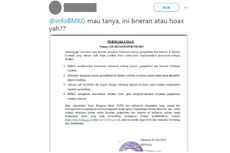 [FAKTA] Surat Imbauan BMKG soal Waspada Gempa Bumi dan Tsunami di Selatan Lombok