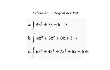 Menyelesaikan Integral Berikut