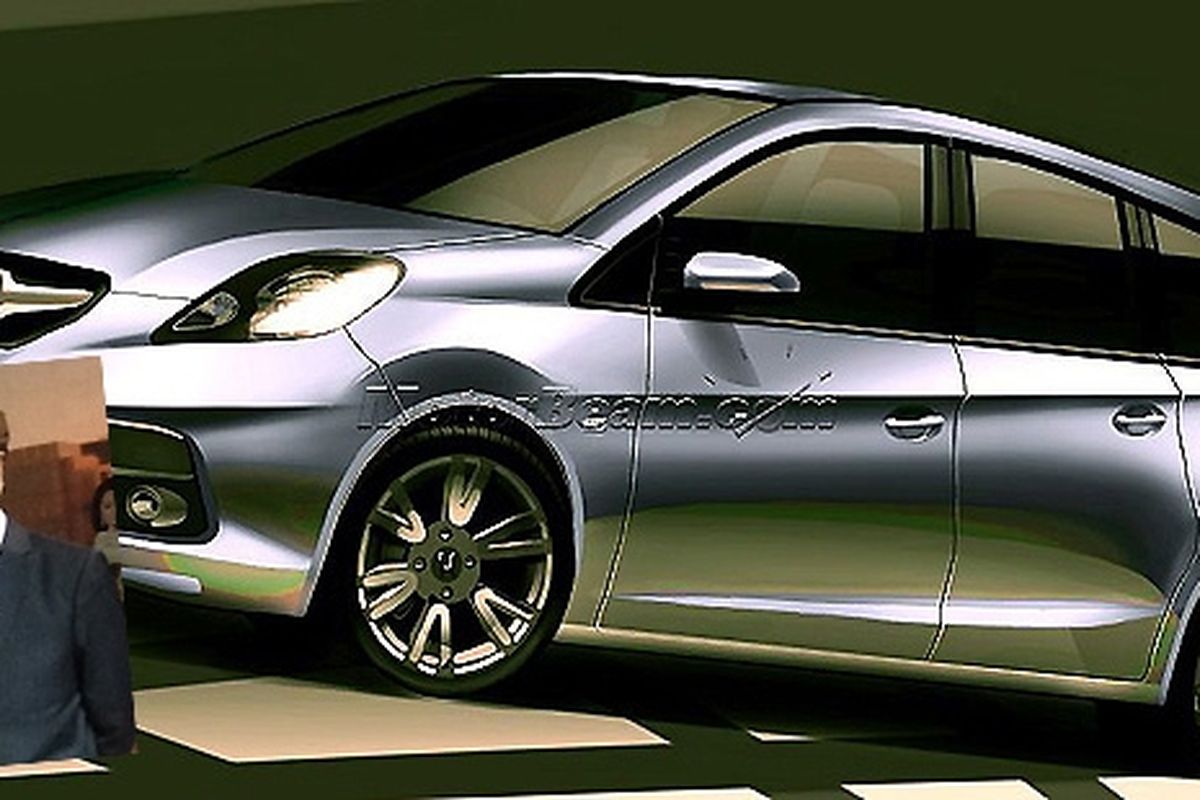 Ilustrasi Honda Brio MPV. Inset : Masanori Hashimoto, R&D Honda Prospect Motor