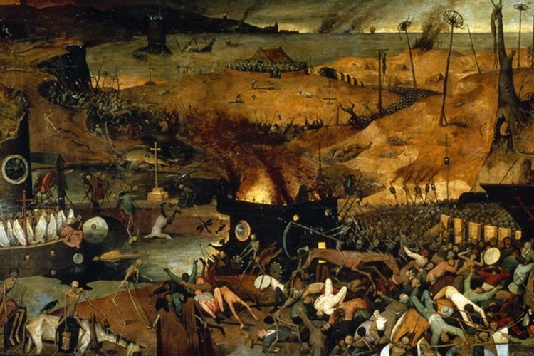 Ilustrasi peristiwa Black Death pada abad pertengahan, salah satu faktor pendorong lahirnya Renaissance di Eropa.
