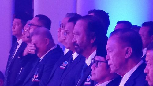 Pembukaan HUT Nasdem, Surya Paloh Duduk di Antara Anies dan Cak Imin, Tak Ada Tokoh PKS