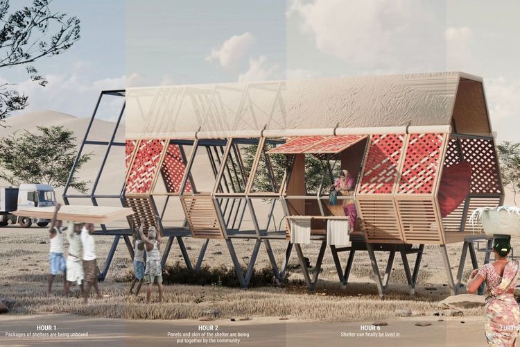 Desain shelter Narana oleh tiga mahasiswa  Departemen Arsitektur Fakultas Teknik Universitas Indonesia (FTUI) berhasil menang dalam kompetisi arsitektur internasional, Mango Architecture. 