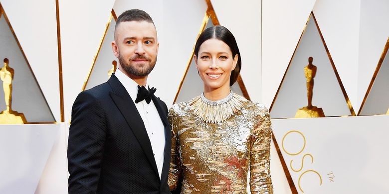 Justin Timberlake dan Jessica Biel menghadiri 89th Annual Academy Awards at Hollywood & Highland Center di Hollywood, California, Minggu (26/2/2017).