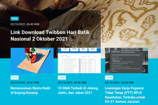 [POPULER TREN] Link Twibbon Hari Batik Nasional 2021 | Daftar Denda Tilang