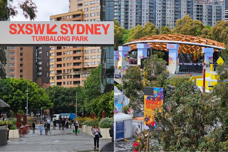 Selain pameran teknologi, SXSW Sydney juga dimeriahkan dengan festival musik di Tumbalong Park.