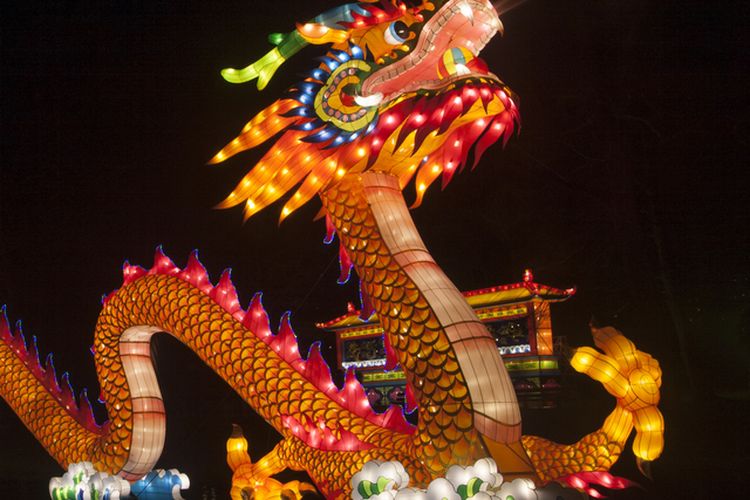 Ilustrasi simbol naga. 