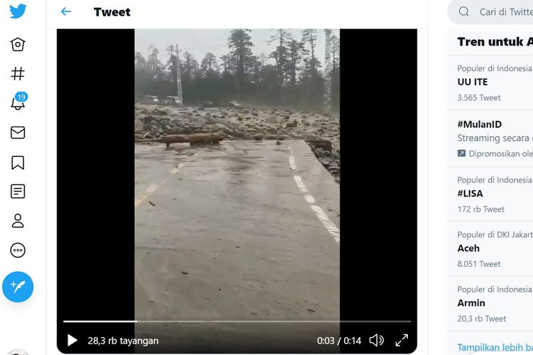 video hoaks lahar dingin Gunung Semeru