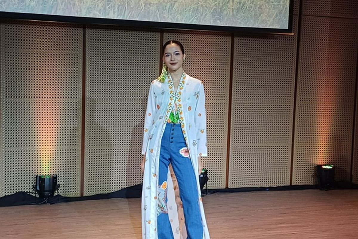 Putri Marino di Galeri Indonesia Kaya, Grand Indonesia, MH Thamrin, Jakarta Pusat, Selasa (23/7/2024).