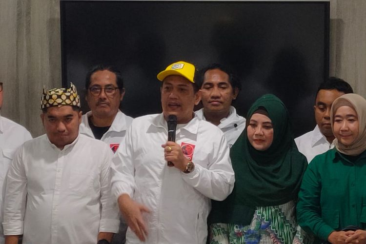 Ketua Badan Pemilihan Presiden (Bapilpres) DPP Pro Jokowi (Projo) Panel Barus di Kantor DPP Projo, Kawasan Pancoran, Jakarta Selatan, Selasa (8/8/2023) sore.