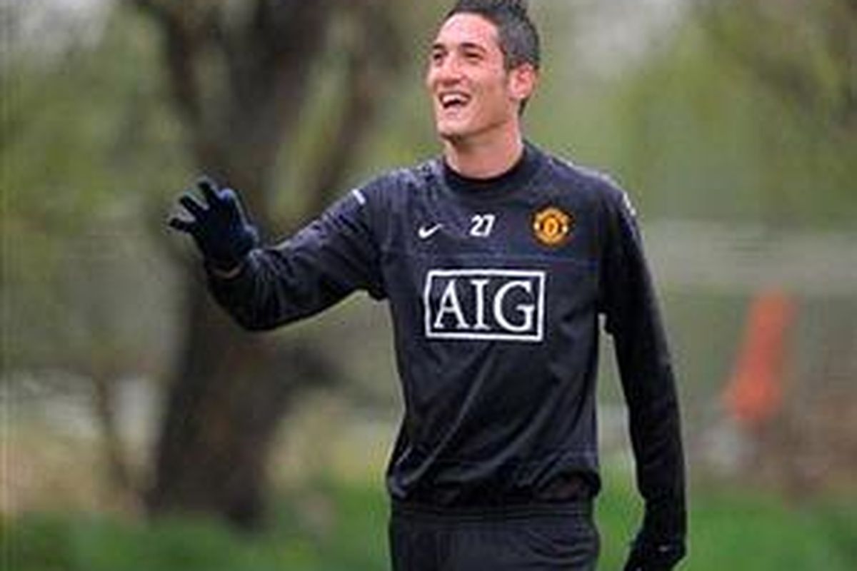 Penyerang Manchester United, Federico Macheda.
