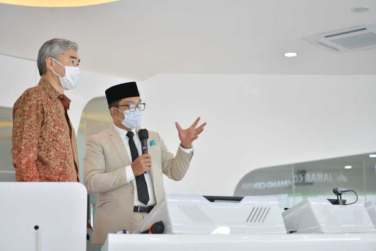Gubernur Jawa Barat Ridwan Kamil menerima kunjungan Duta Besar Amerika Serikat untuk Indonesia Sung Kim di Gedung Sate, Kota Bandung, Rabu (23/2/2022).