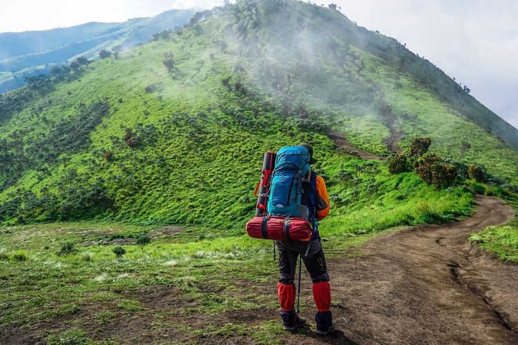 Ilustrasi naik gunung.