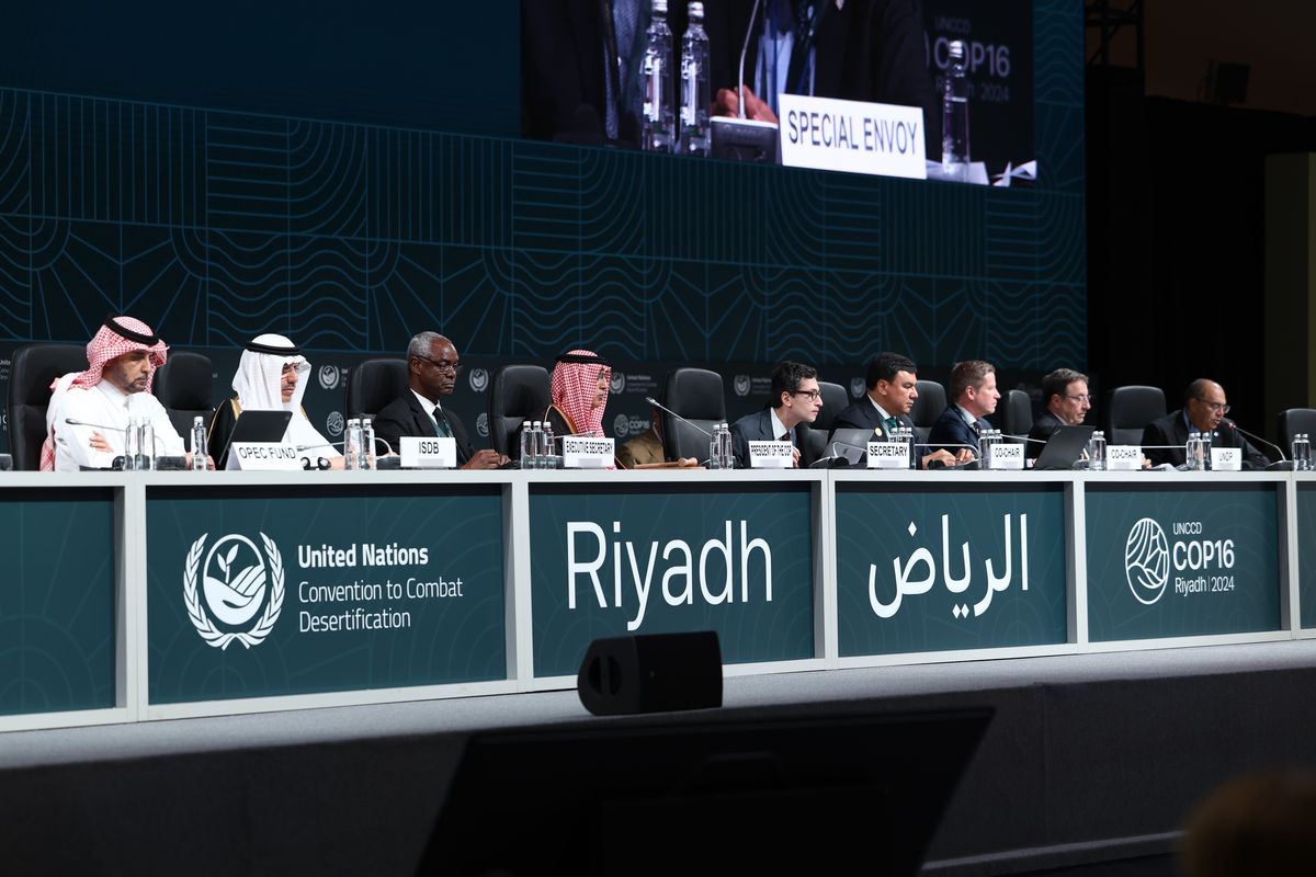 Salah satu pertemuan tingkat tinggi dalam Konferensi Para Pihak ke-16 (COP16) Convention to Combat Desertification (UNCCD) di Riyadh, Arab Saudi. COP16 Riyadh berlangsung pada 2-13 Desember 2024.