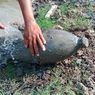 Kaki Pemancing Luka Setelah Injak Rudal Sisa Perang Dunia II di Bengawan Solo
