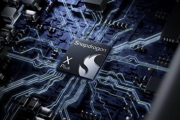 Ilustrasi chip Qualcomm Snapdragon X Plus