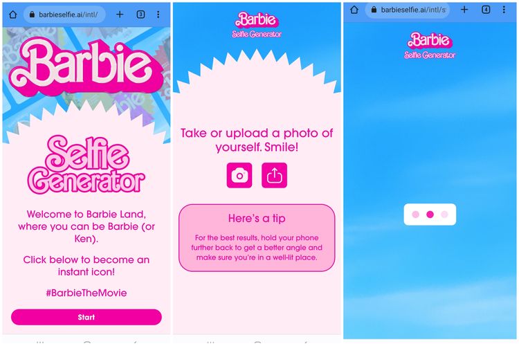 Cara bikin Barbie Selfie AI Generator.