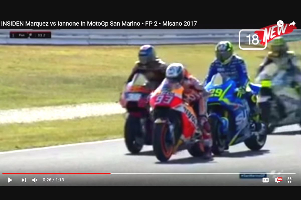 Marquez VS Iannone, Misano 2017.