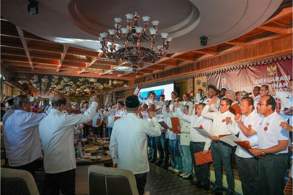 Deklarasi dukungan Anggota DPD RI Dapil DKI Jakarta Fahira Idris bersama lebih dari 100 anggota DPD RI petahana kepada  AA LaNyalla Mahmud Mattalitti, Nono Sampono, Elviana dan Tamsil Linrung sebagai Paket Pimpinan DPD RI periode 2024-2029