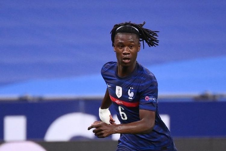 Eduardo Camavinga melakoni debutnya bersama timnas Perancis saat menghadapi Kroasia pada matchday kedua UEFA Nations League 2020-2021 yang digelar di Stadion Stade de France, Saint-Denis, Rabu (9/9/2020) dini hari WIB.