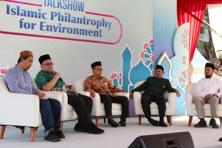 Talkshow bertema ?Pengembangan Filantropi Islam dalam Pembiayaan Solusi Perubahan Iklim? yang digelar di Masjid Istiqlal, Jakarta, Kamis (6/4/2023).