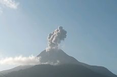 Gunung Lewotobi  Laki-laki Dua Kali Meletus Pagi Ini, Warga Pasrah