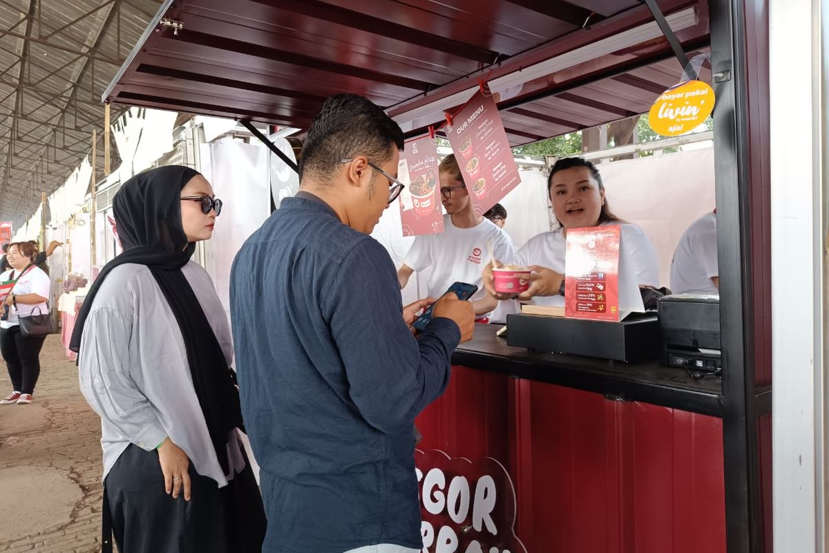 Salah satu tenant di acara festival kuliner Keuken 2023. 