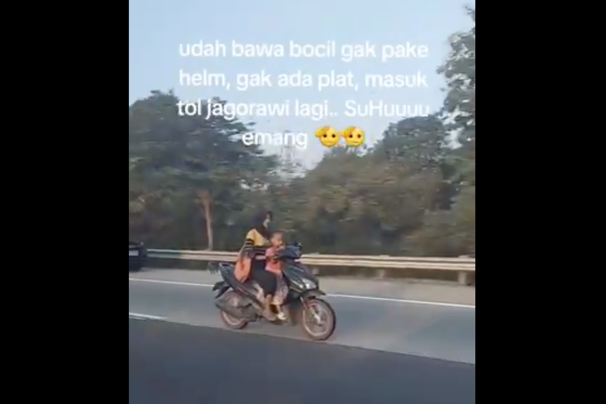 Video emak-emak masuk jalan tol