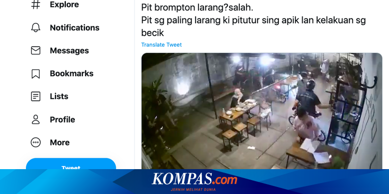 Viral Video Bawa Sepeda  Brompton  Masuk Cafe di Semarang  