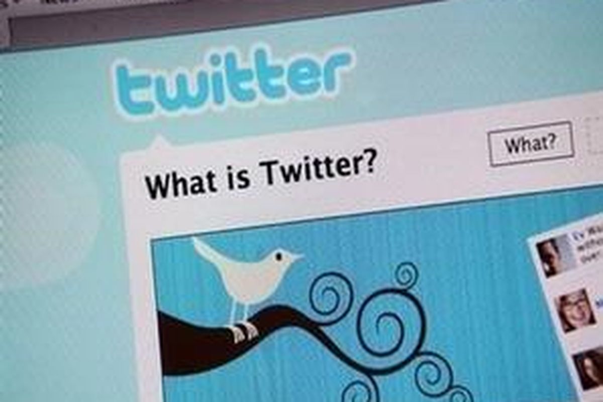 Halaman situs Twitter