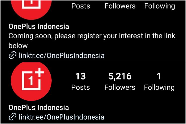 Tanda-tanda OnePlus Indonesia batal jualan di Indonesia melalui Instagram.