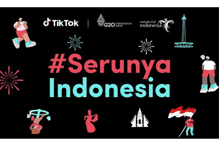 Logo kampanye #SerunyaIndonesia oleh TikTok dalam memeriahkan HUT Ke-77 RI (Dok. TikTok Indonesia)