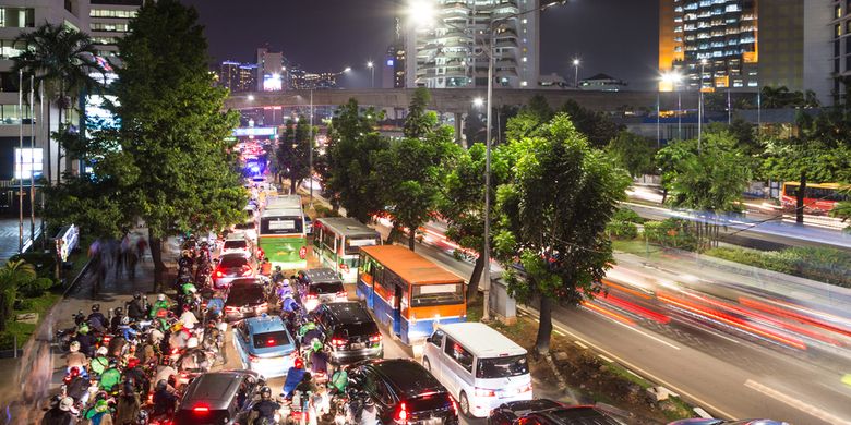 Ilustrasi kemacetan Jakarta