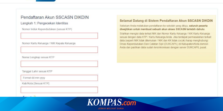 Dibuka 9 April 2021 Ini Cara Membuat Akun Sscasn Sekolah Kedinasan Halaman All Kompas Com