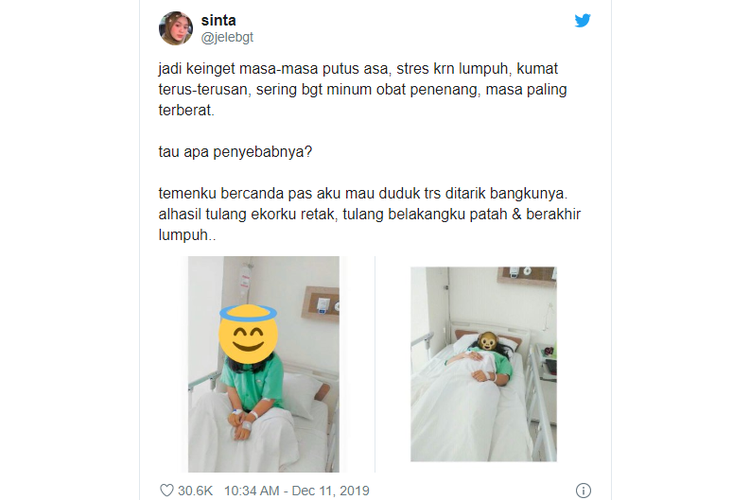 Ditarik kursi kemudian lumpuh