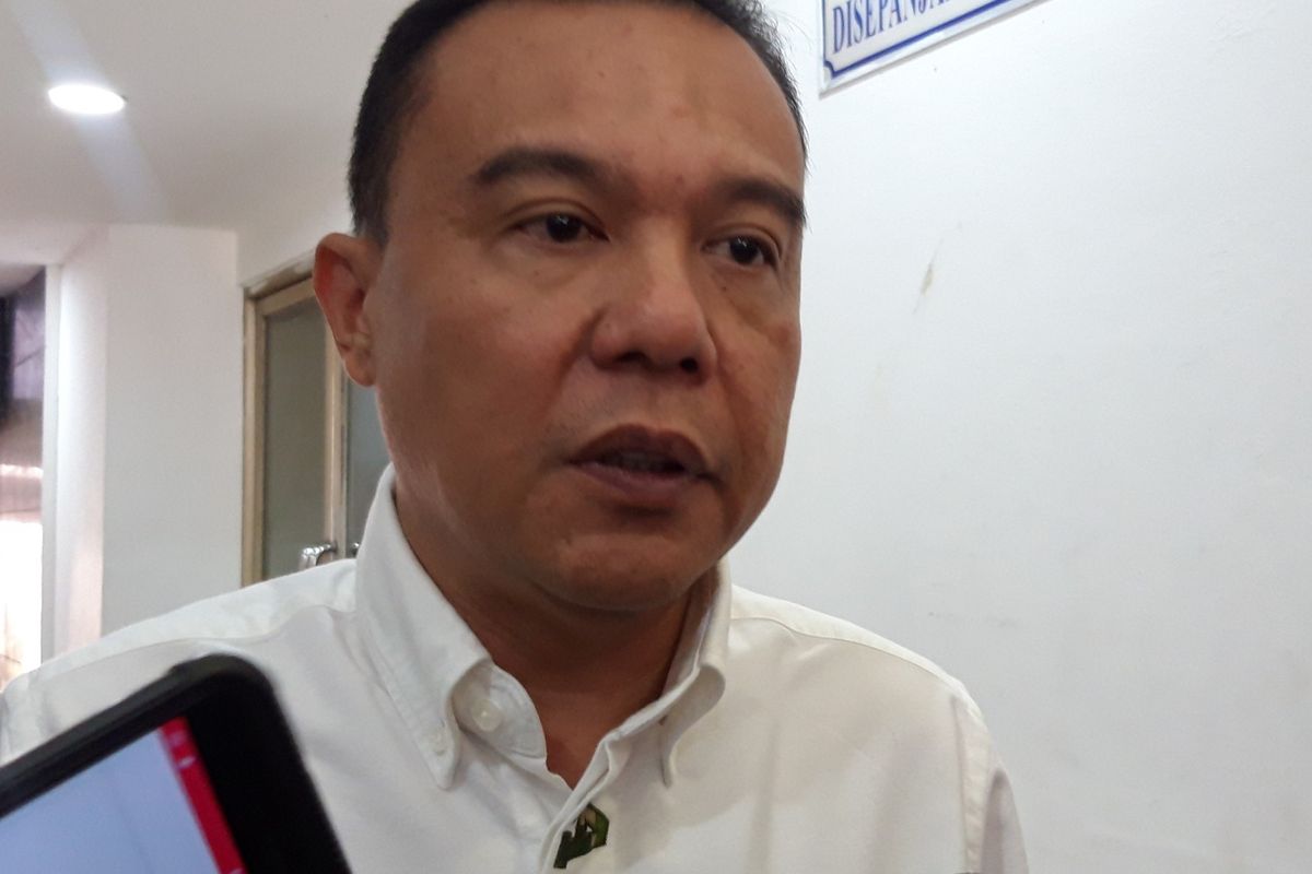 Direktur Advokasi Badan Pemenangan Nasional (BPN) Prabowo-Sandiaga yang juga Anggota Komisi 3 DPR RI Sufmi Dasco di Polda Metro Jaya, Senin (3/6/2019)