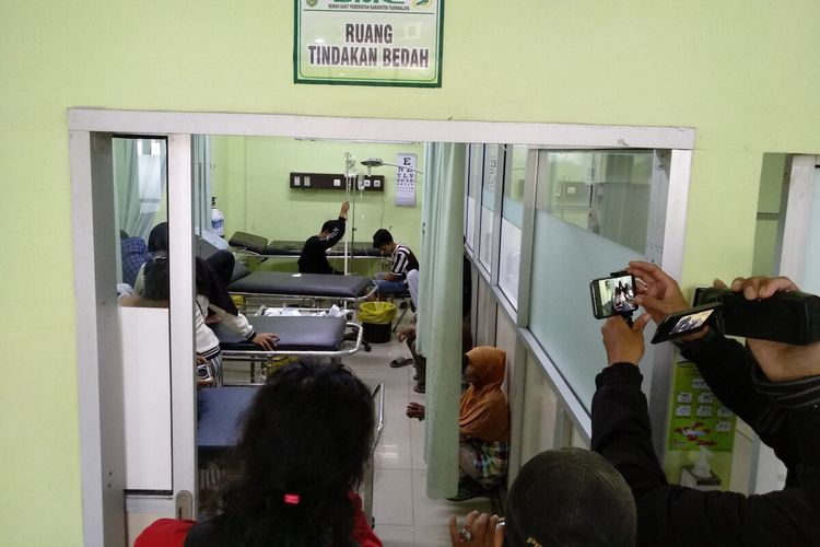 Korban miras oplosan maut yang masih dirawat di RSUD SMC Kabupaten Tasikmalaya, Sabtu (25/1/2020).