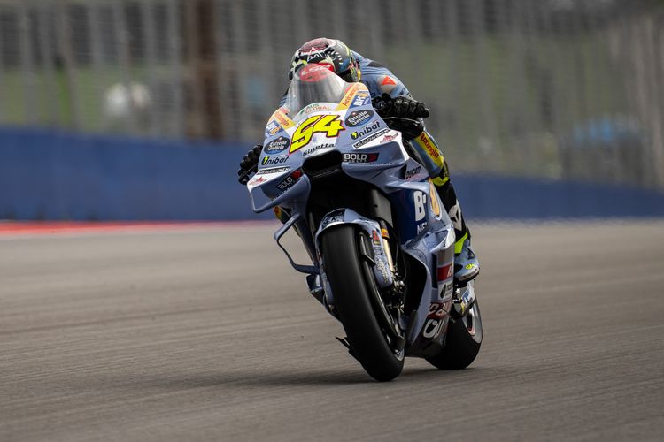 Fermin Aldeguer saat berlaga pada MotoGP Amerika 2025