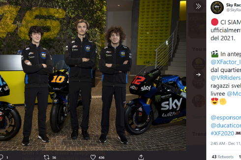 Tampil di MotoGP 2021, Begini Livery Motor SKY Racing VR46 Besutan Valentino Rossi