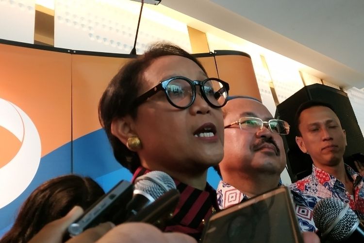 Menteri Luar Negeri  (Menlu) Retno Marsudi di Hotel JS Luwansa, Rabu (27/11/2019).