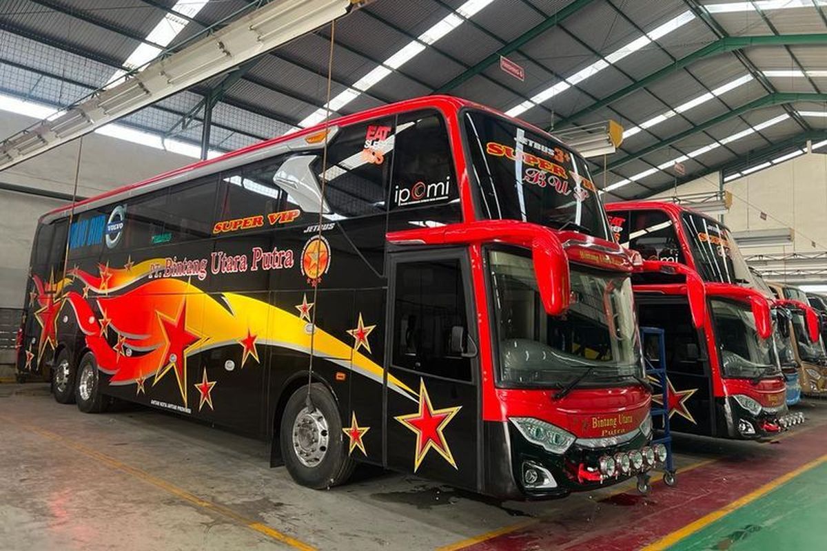 Bus AKAP baru PO Bintang Utara Putra