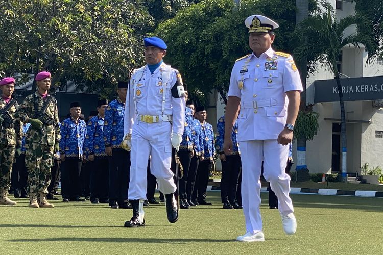 Kepala Staf Angkatan Laut (KSAL) Laksamana Yudo Margono di Markas Koarmada I, Jakarta, Selasa (27/9/2022).