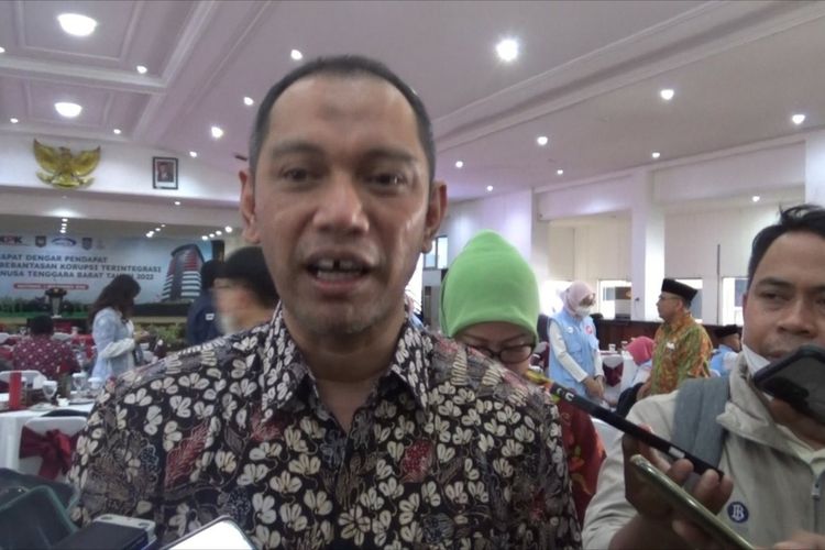 Wakil Ketua KPK Nurul Ghufron saat di wawancara di Mataram, Kamis (1/9/2022) Dalam Rapat kordinasi dan Dengar Pendapat Pemberantasan Korupsi Terintegrasi bersama seluruh kepala daerah di wilayah Provinsi Nusa Tenggara Barat.