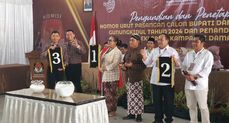 Ini Nomor Urut Pilkada 2024 Gunungkidul