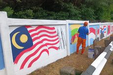 Kreativitas PPSU Semarakkan KTT ASEAN, Lukis Tembok dengan Bendera dan Ikon Negara Peserta