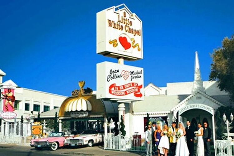 A Little White Wedding Chapel di Las Vegas, Nevada, Amerika Serikat. 