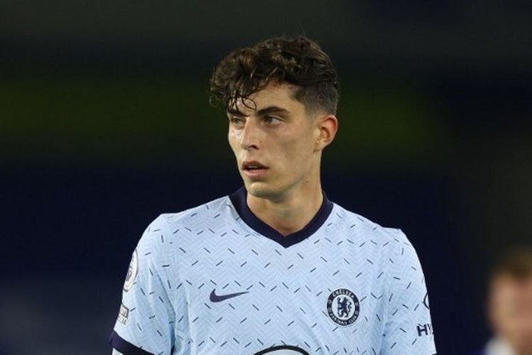 Gelandang Chelsea, Kai Havertz, tampil perdana di Liga Inggris saat melawan Brighton.