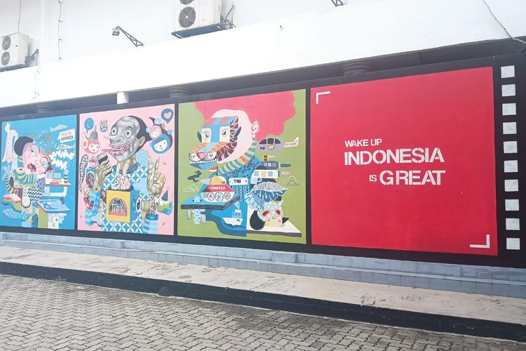 Mural di Galeri Nasional Indonesia