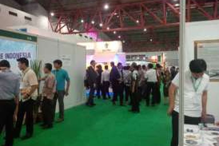 Pameran Concrete Show Sout East Asia di JIExpo Kemayoran, Rabu (14/9/2016).